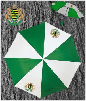 Großer Stockregenschirm Sachsen, mit königlich-sächsischem Wappen